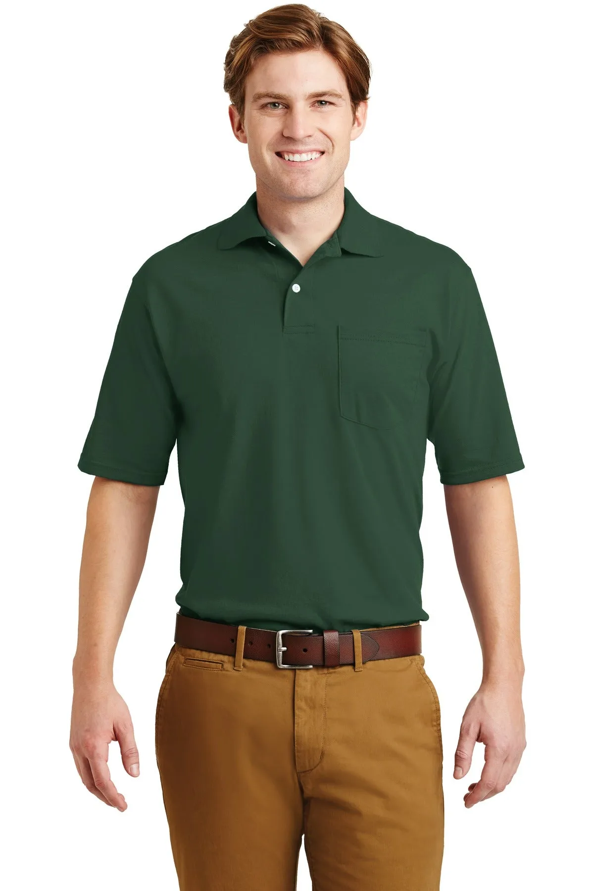 Jerzees -SpotShield™ 5.4-Ounce Jersey Knit Sport Shirt with Pocket. 436MP