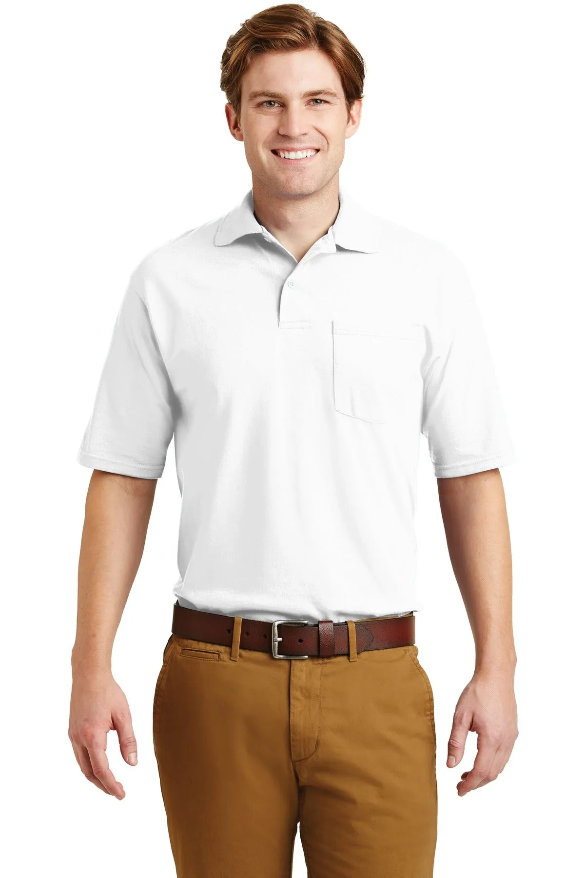 Jerzees -SpotShield™ 5.4-Ounce Jersey Knit Sport Shirt with Pocket. 436MP