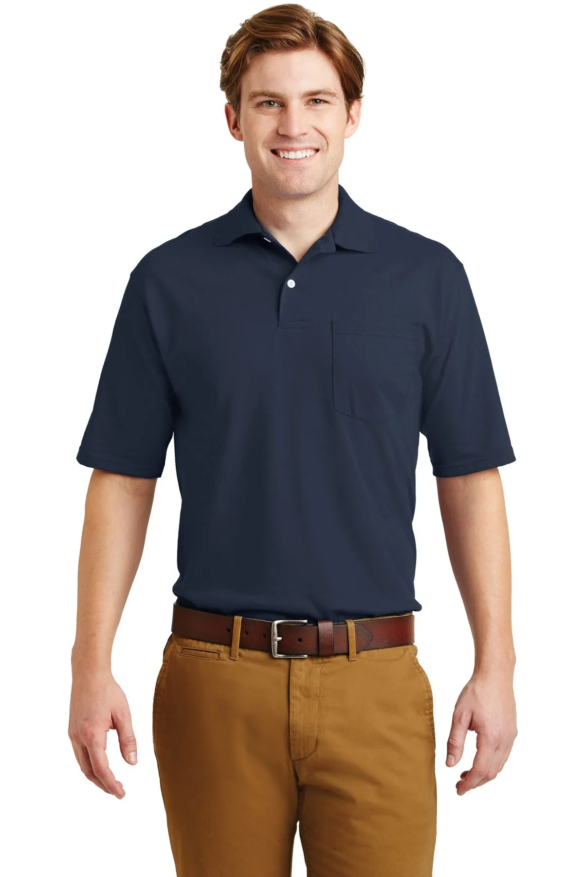 Jerzees -SpotShield™ 5.4-Ounce Jersey Knit Sport Shirt with Pocket. 436MP