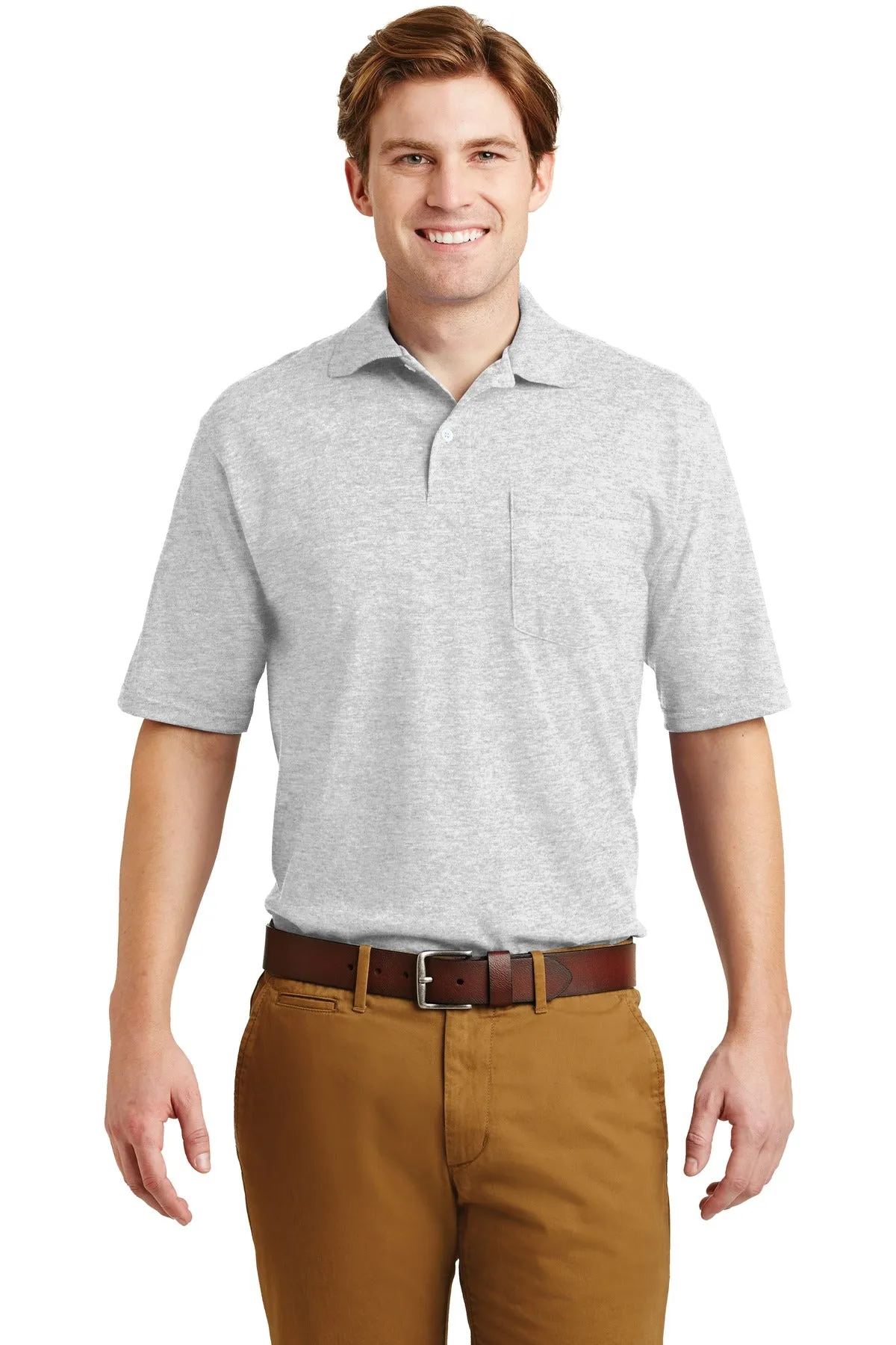 Jerzees -SpotShield™ 5.4-Ounce Jersey Knit Sport Shirt with Pocket. 436MP