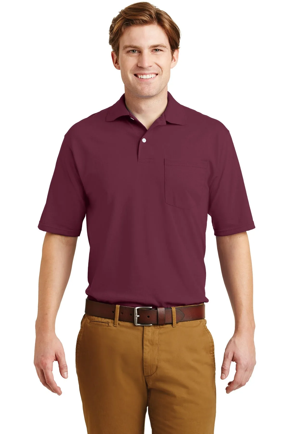 Jerzees -SpotShield™ 5.4-Ounce Jersey Knit Sport Shirt with Pocket. 436MP
