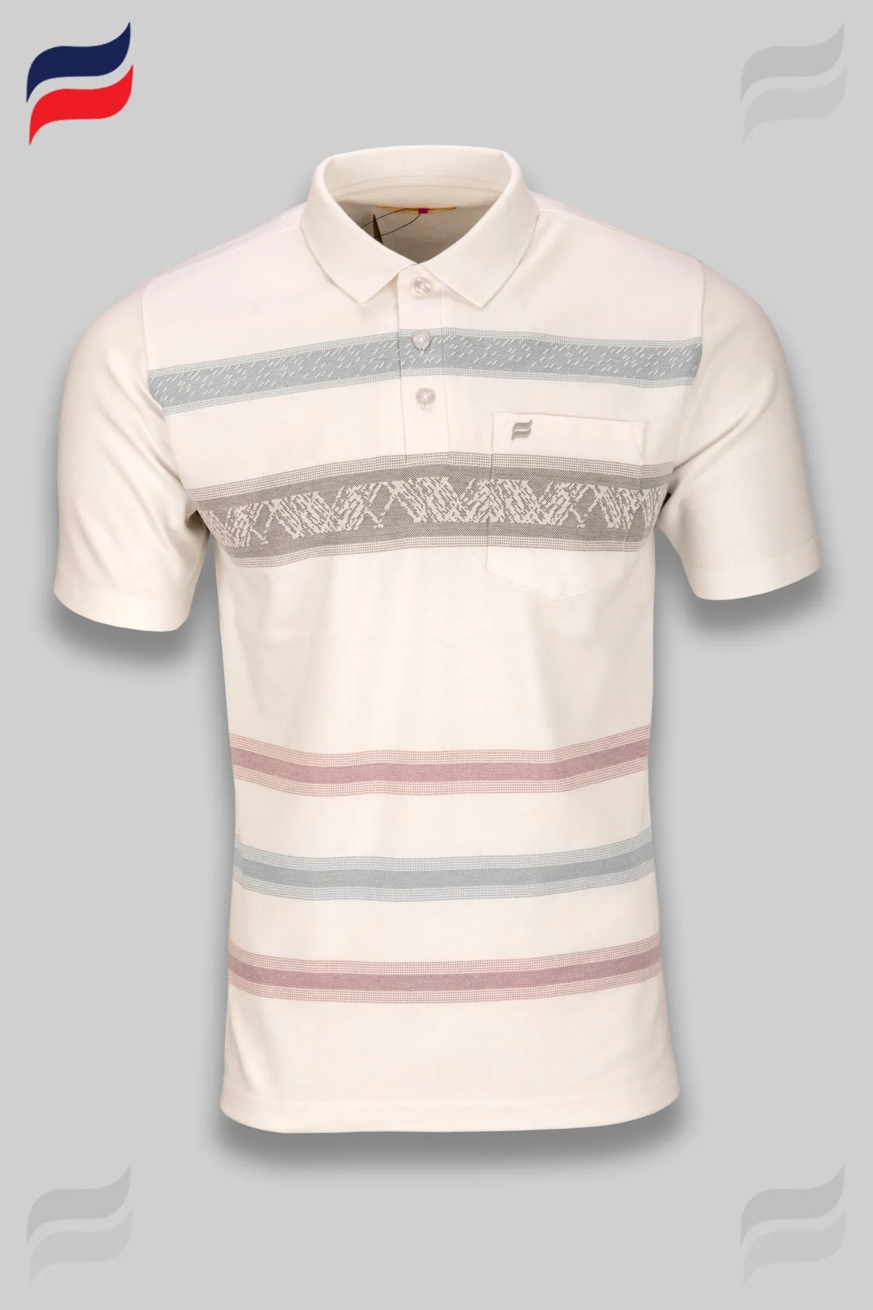 Kevin Ninan Striped Polo