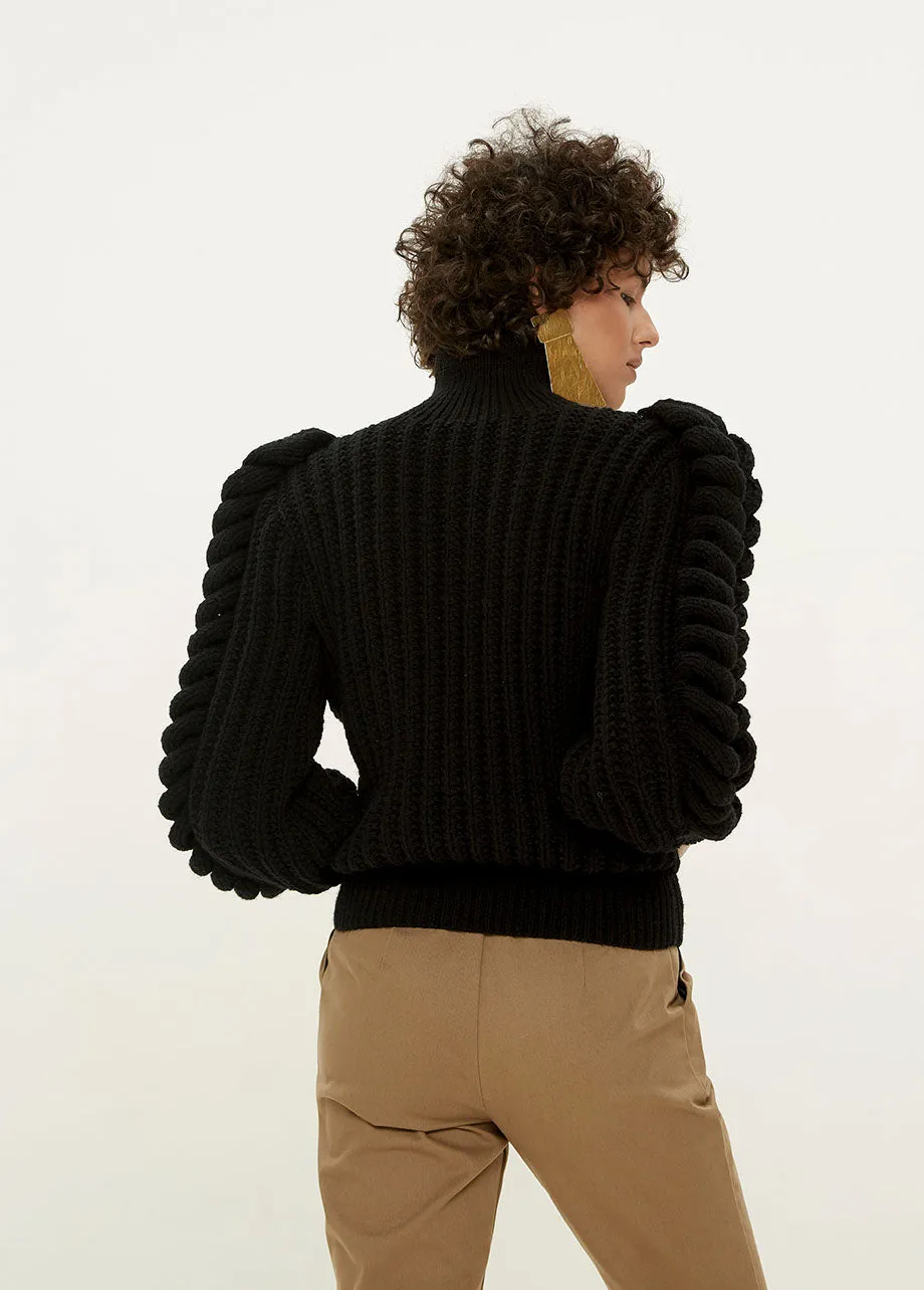 KNITTED BLACK  JUMPER