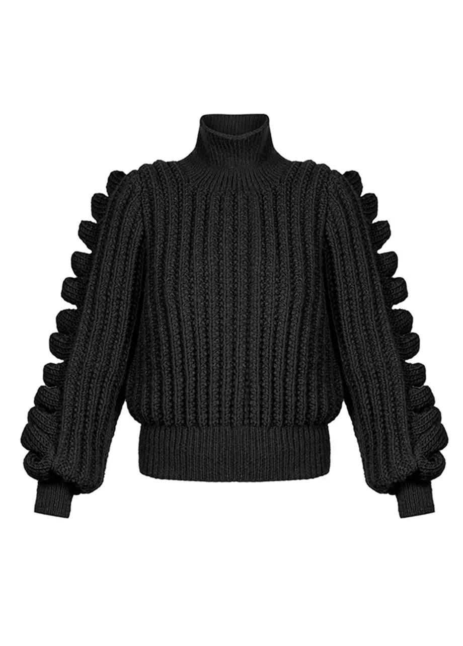 KNITTED BLACK  JUMPER