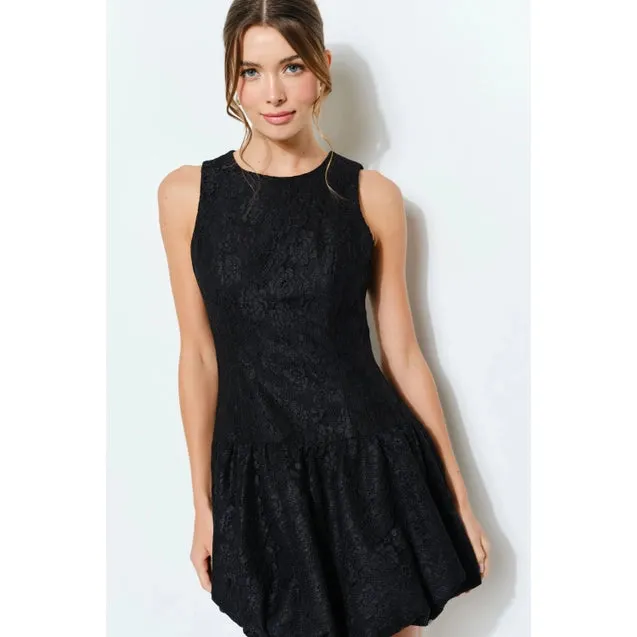 Lace Bubble Hem Mini
