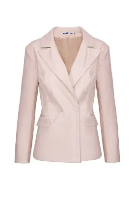 LEATHER EFFECT BLAZER
