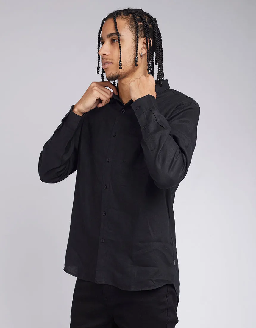 Linen Shirt - Black