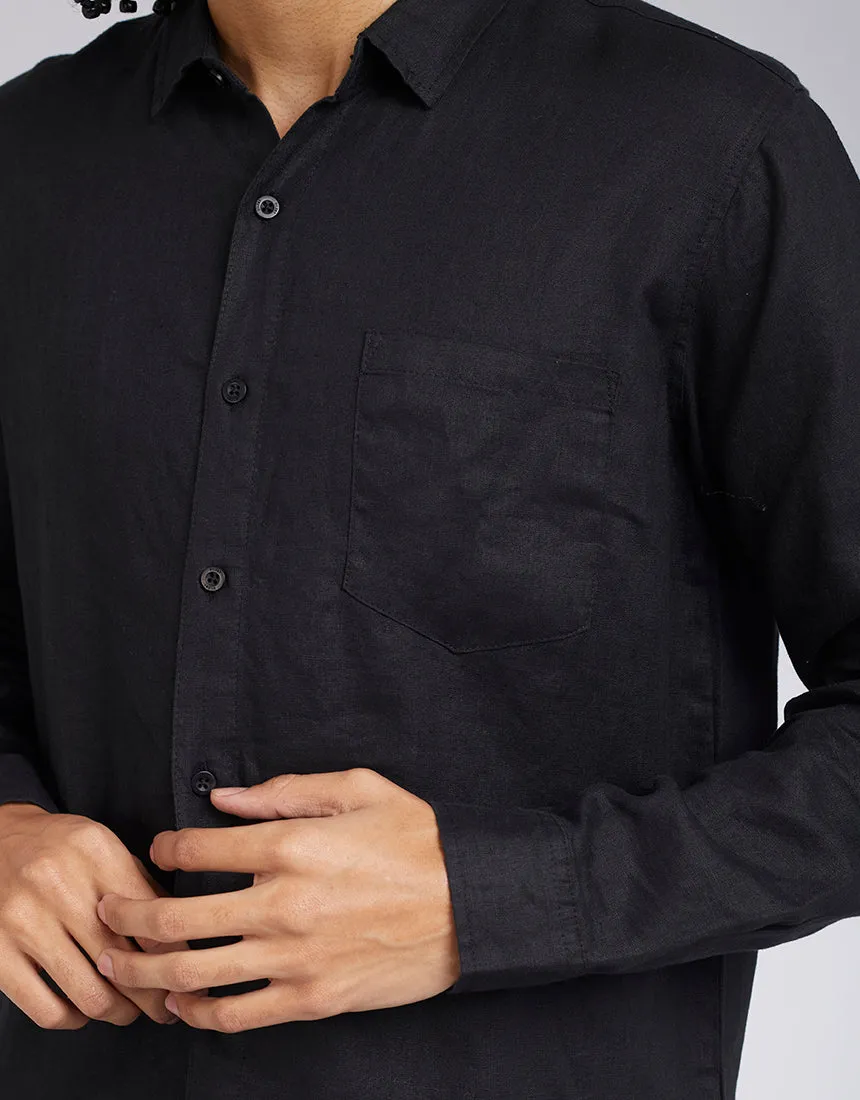 Linen Shirt - Black
