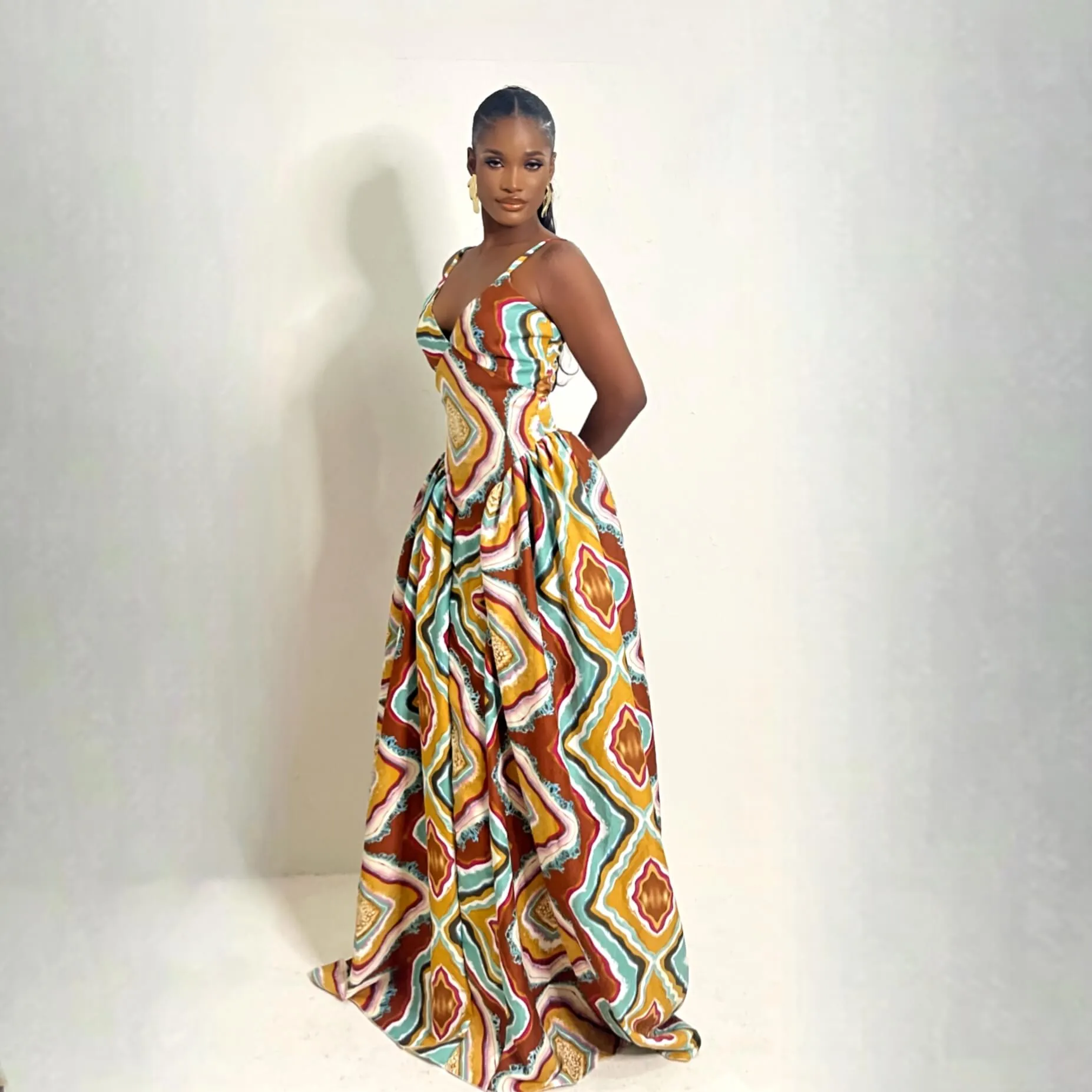 Lisbon Dress (Amber Mosaic)