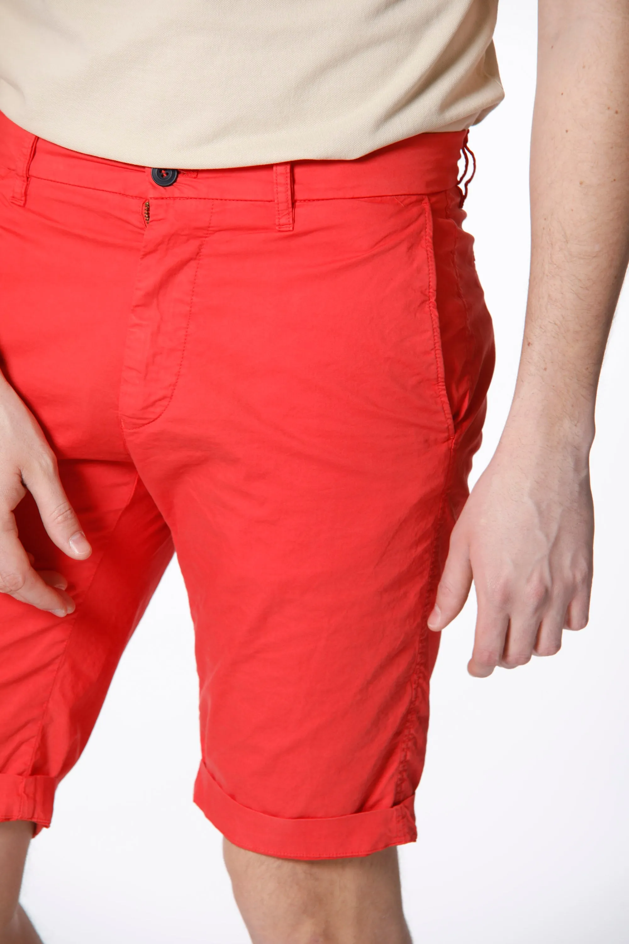 London bermuda chino uomo in gabardina stretch regular fit ①