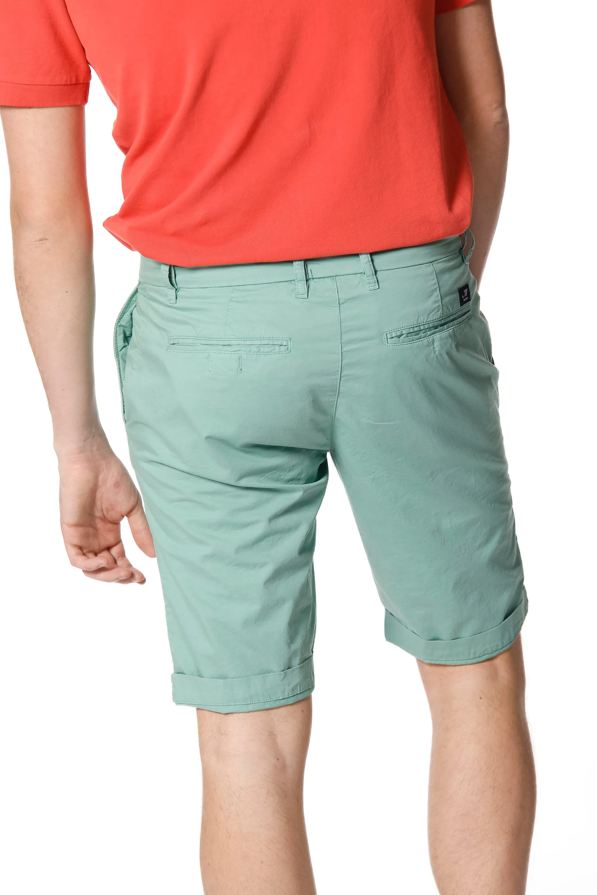 London bermuda chino uomo in gabardina stretch regular fit ①