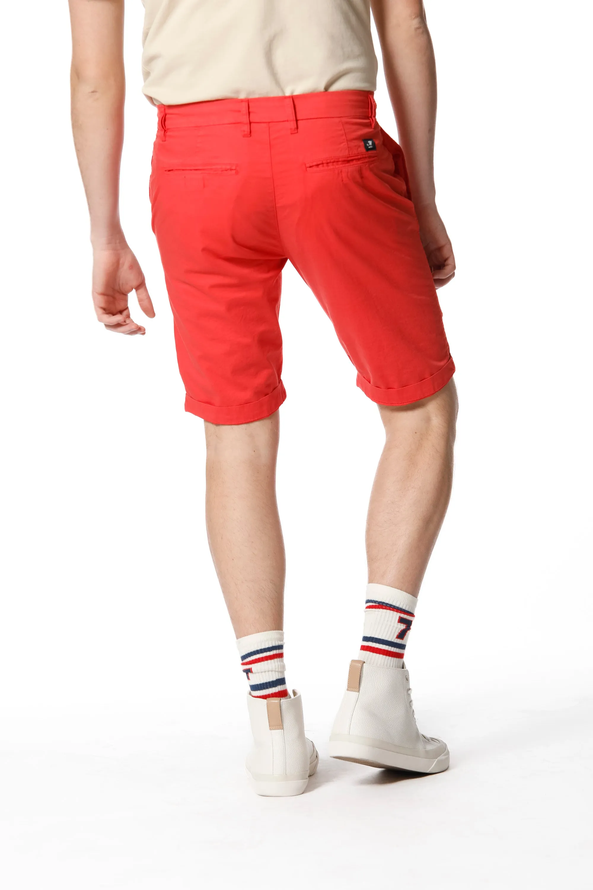 London bermuda chino uomo in gabardina stretch regular fit ①