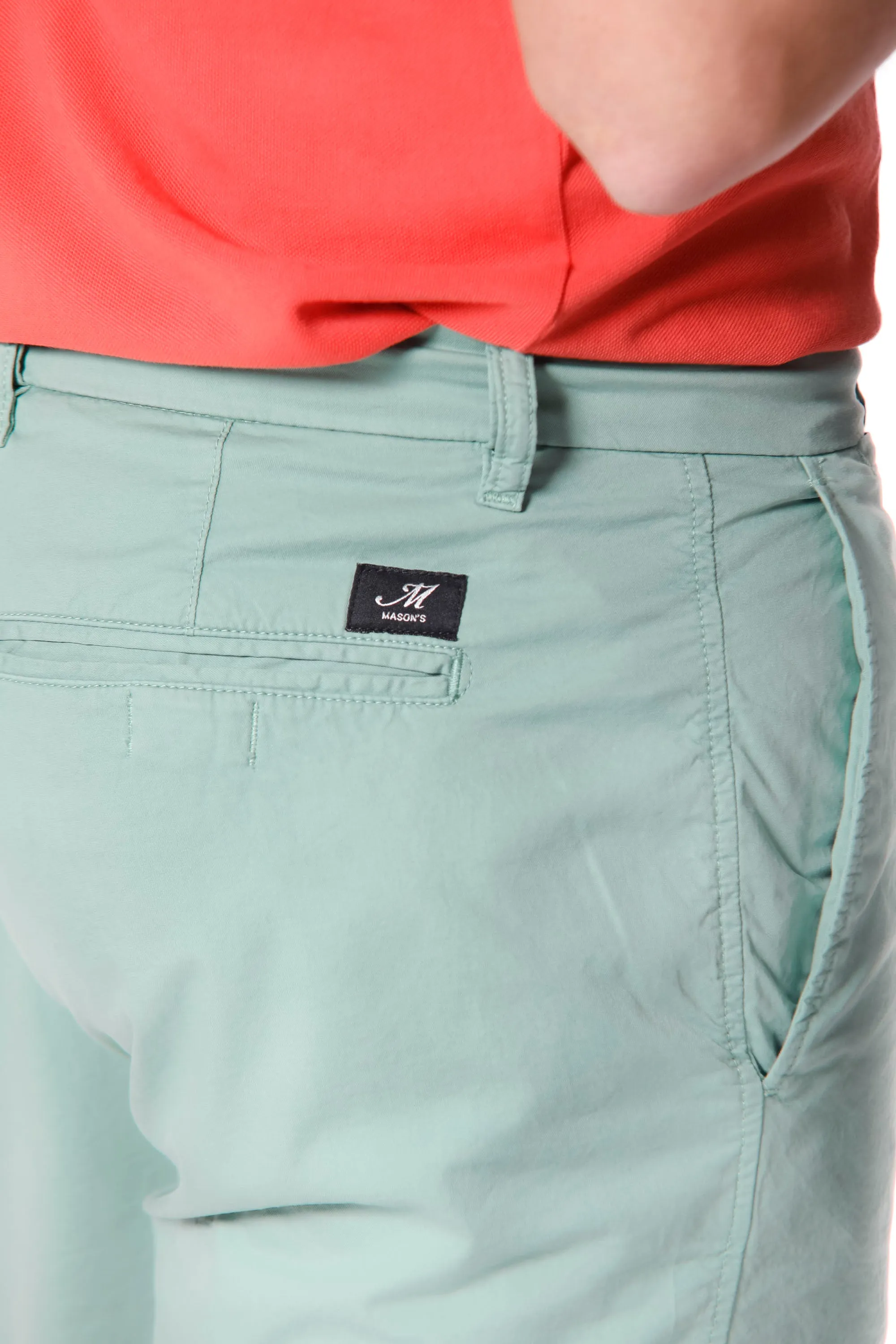 London bermuda chino uomo in gabardina stretch regular fit ①
