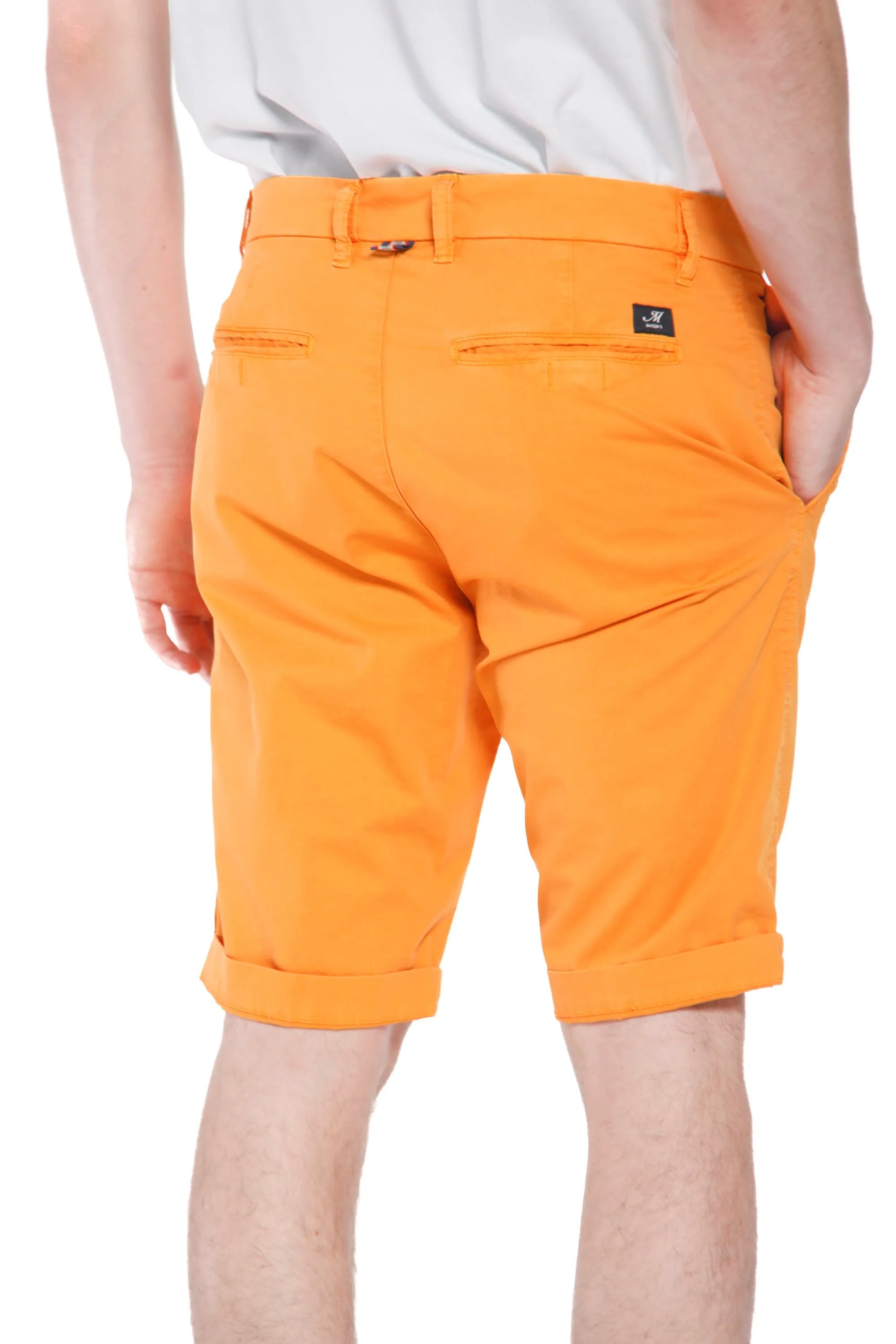 London bermuda chino uomo in gabardina stretch regular fit