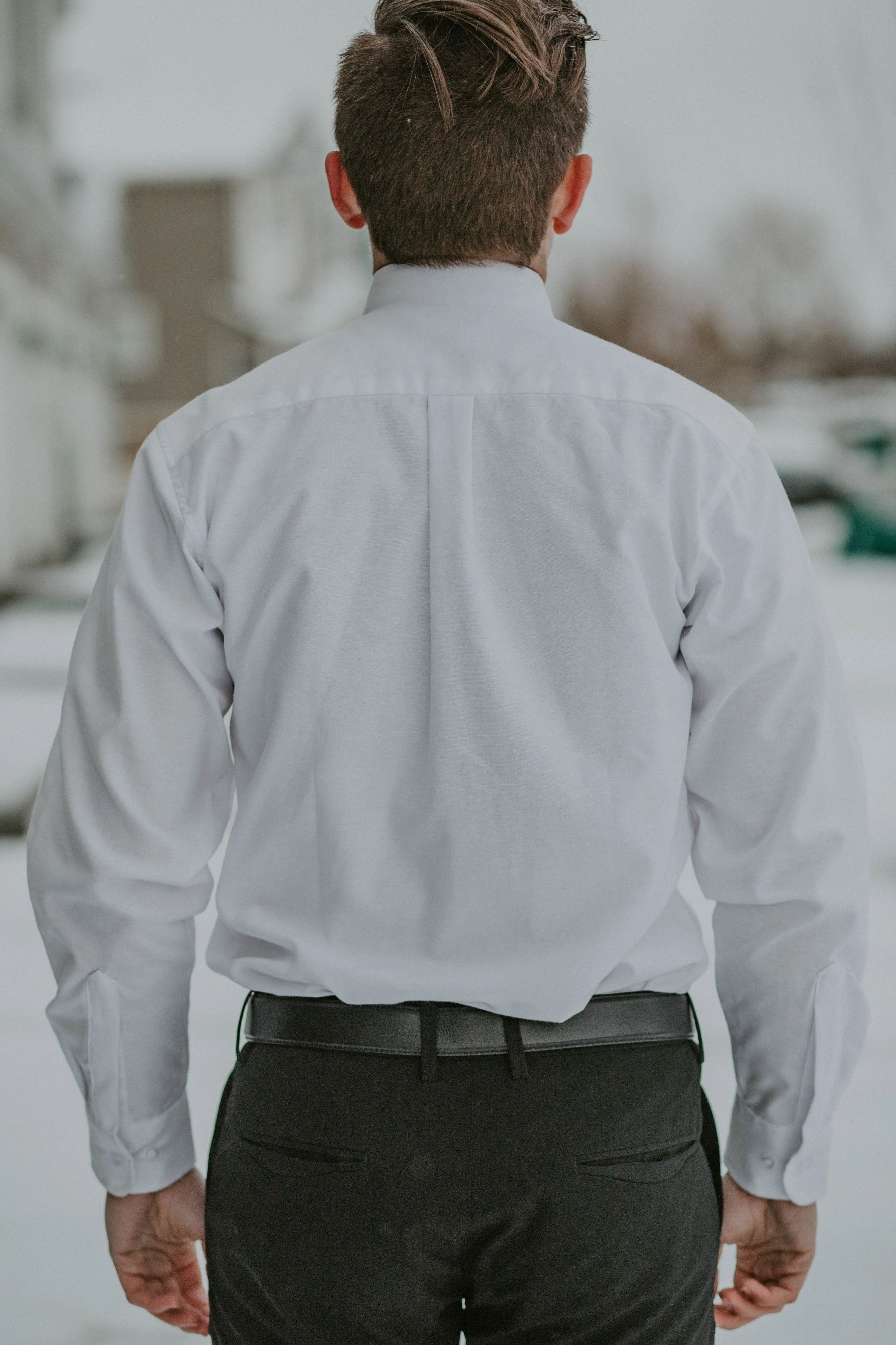 Long Sleeve Oxford Shirt White