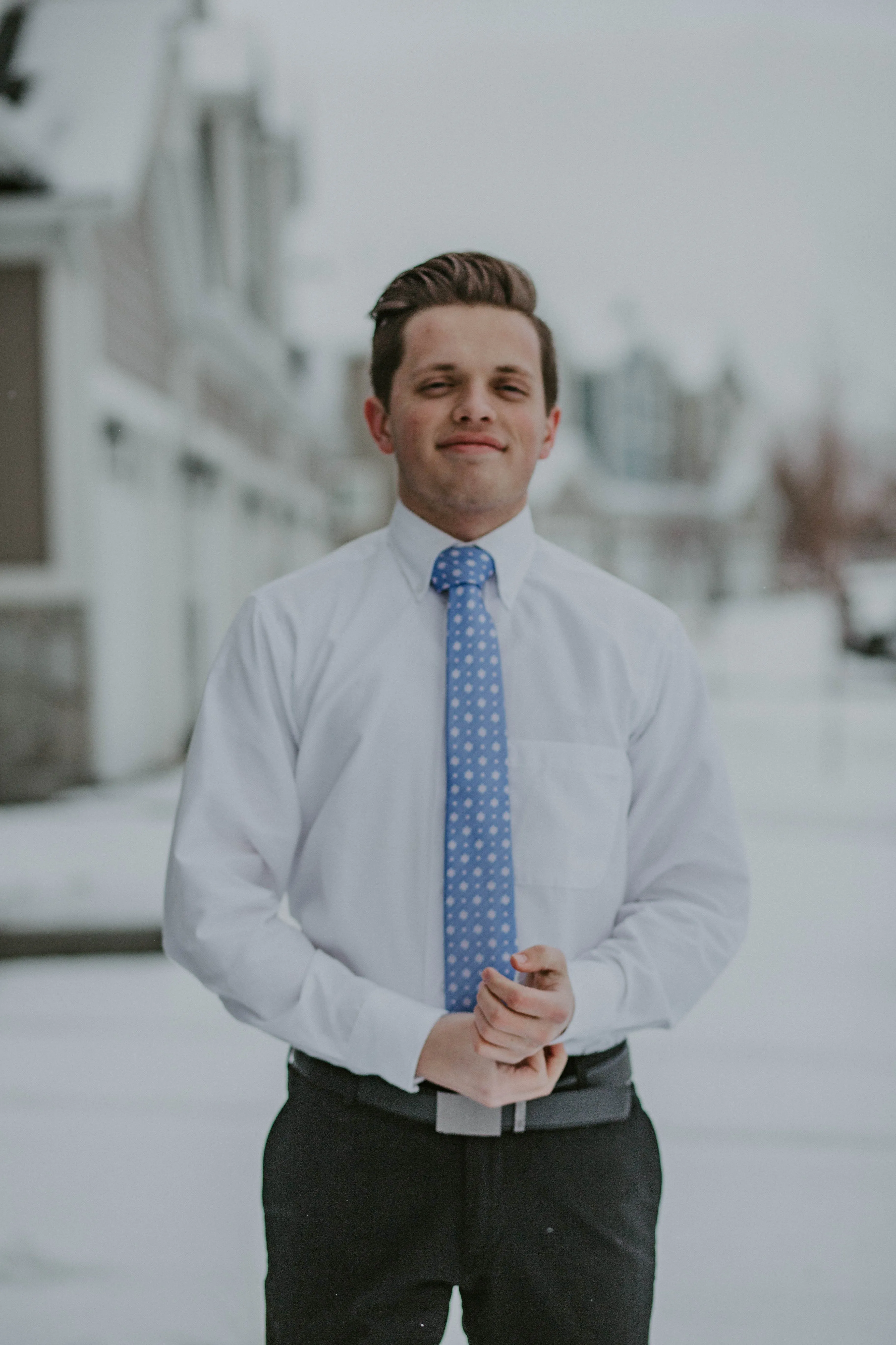 Long Sleeve Oxford Shirt White