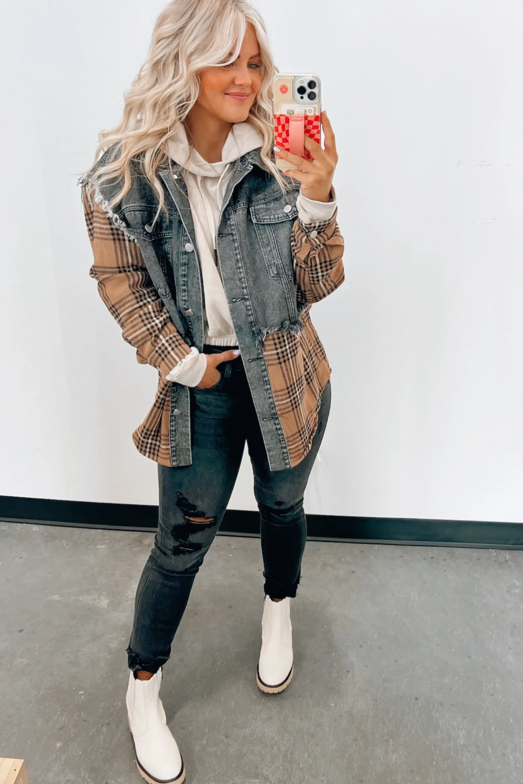 Lumbridge Split Denim Shacket - FINAL SALE