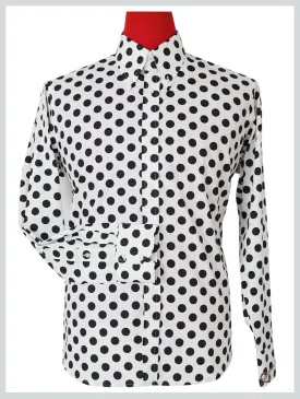 Medium Dot Black and White Polka Dot Shirt