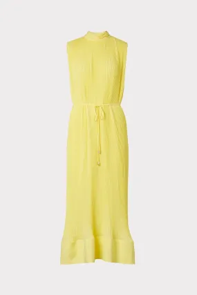 Melina Solid Pleated Dress