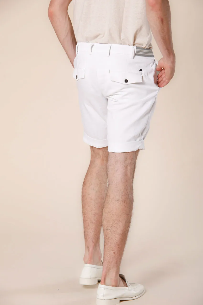 New York Golf 1 Pinces bermuda chino jogger uomo in jersey stretch slim