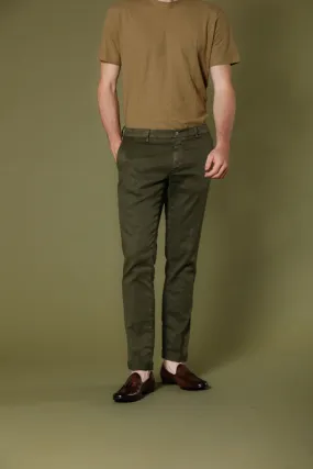New York pantalone chino da uomo in lino e cotone regular