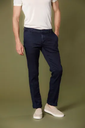 New York pantalone chino da uomo in lino e cotone regular