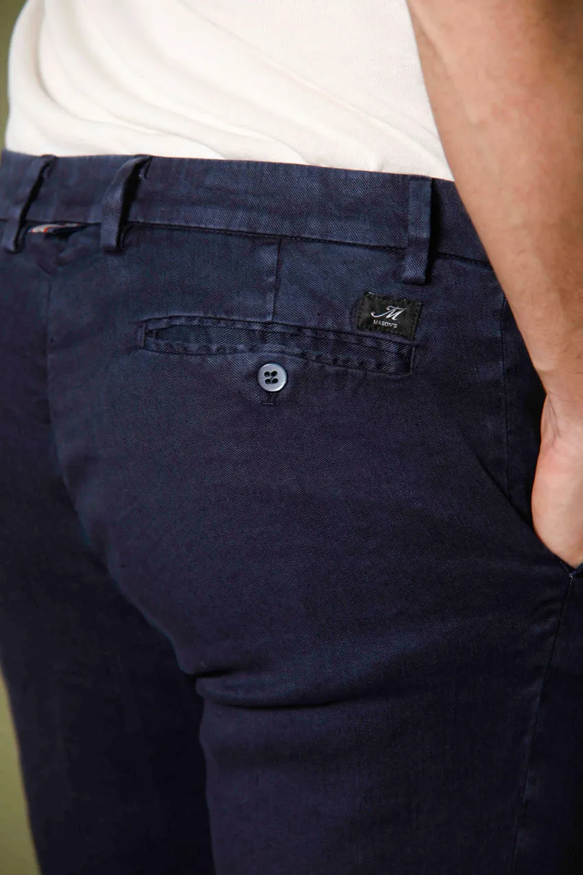New York pantalone chino da uomo in lino e cotone regular