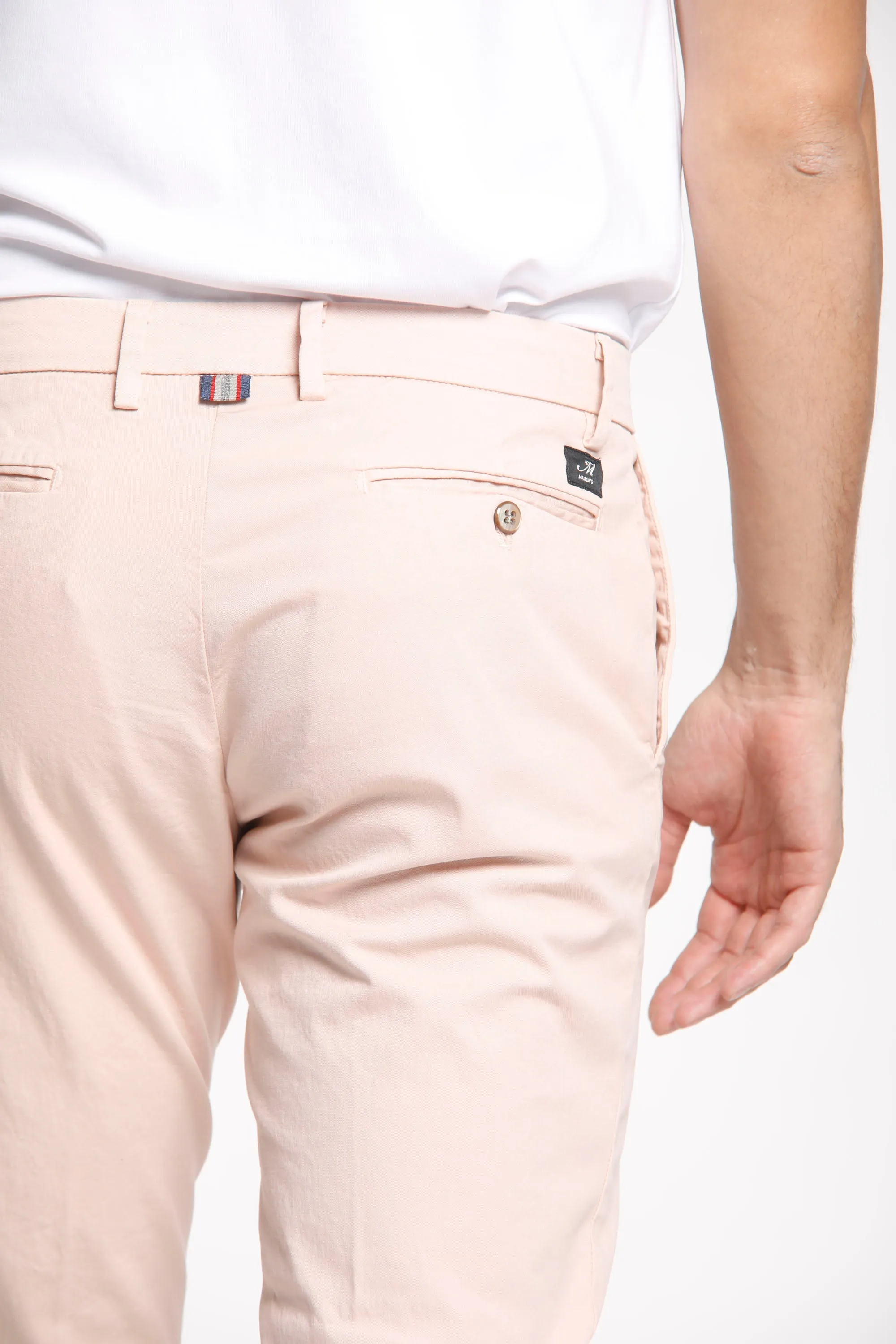 New York pantalone chino uomo in raso stretch regular fit ①