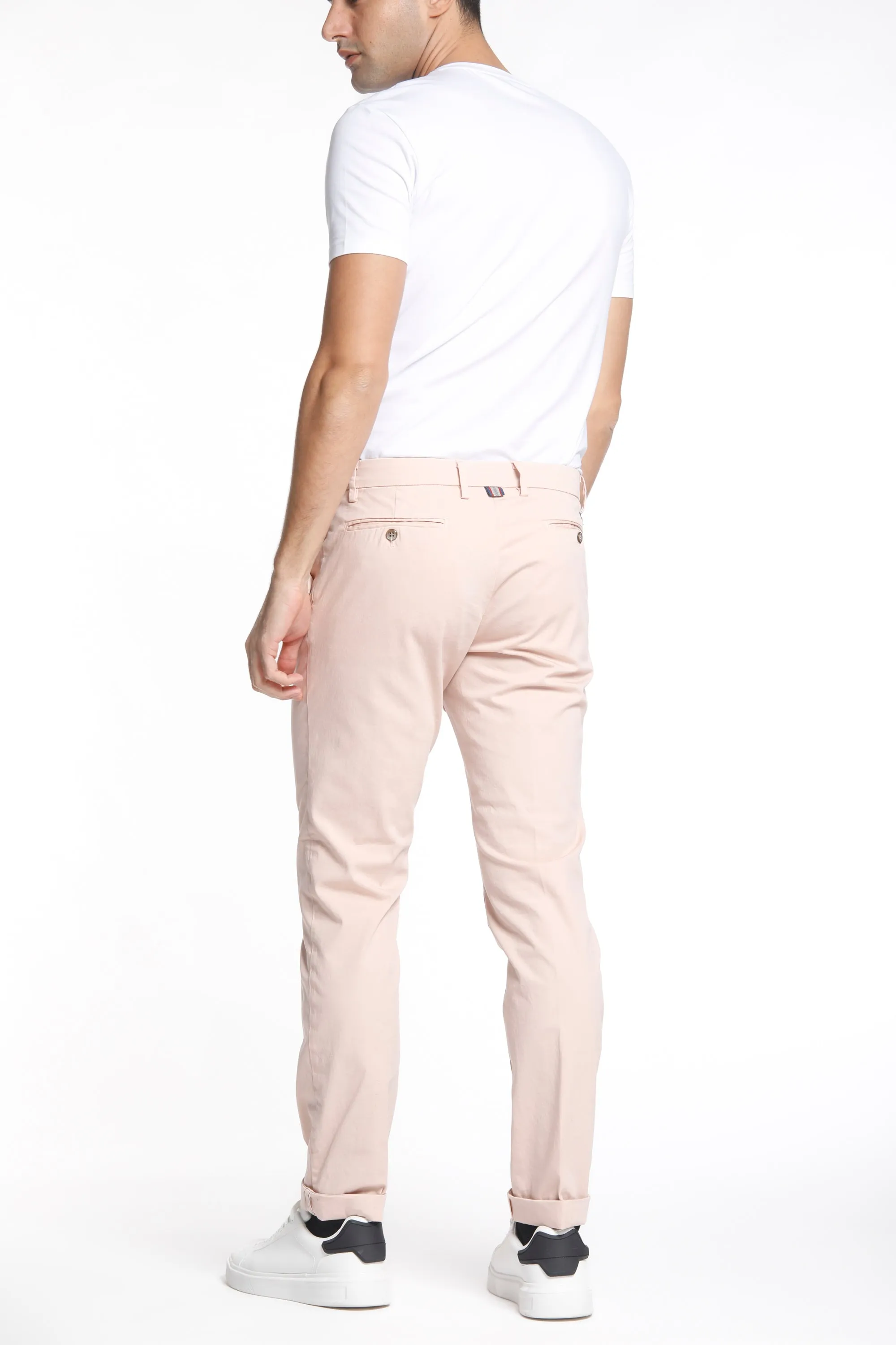 New York pantalone chino uomo in raso stretch regular fit ①