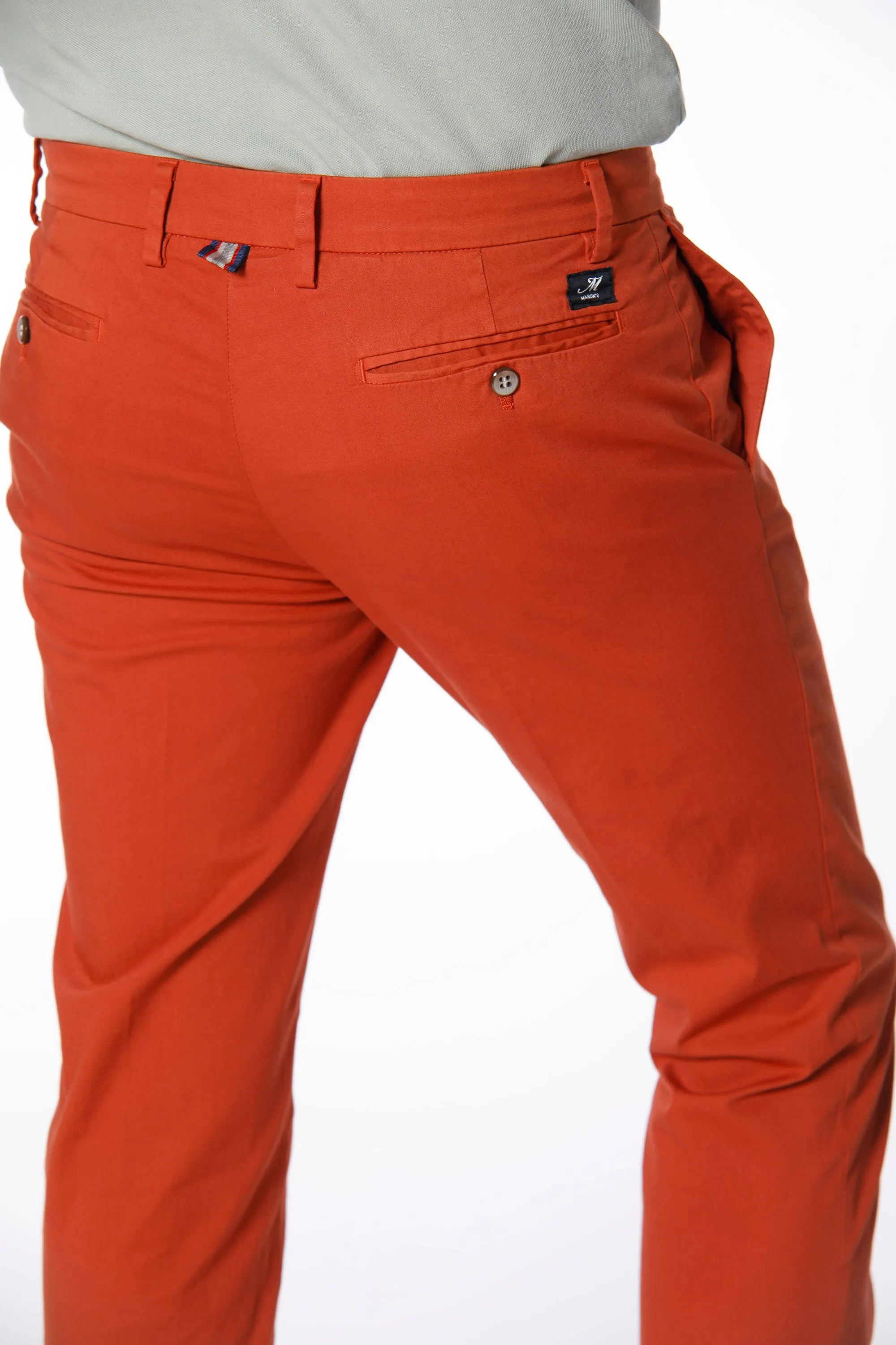 New York pantalone chino uomo in raso stretch regular fit ①