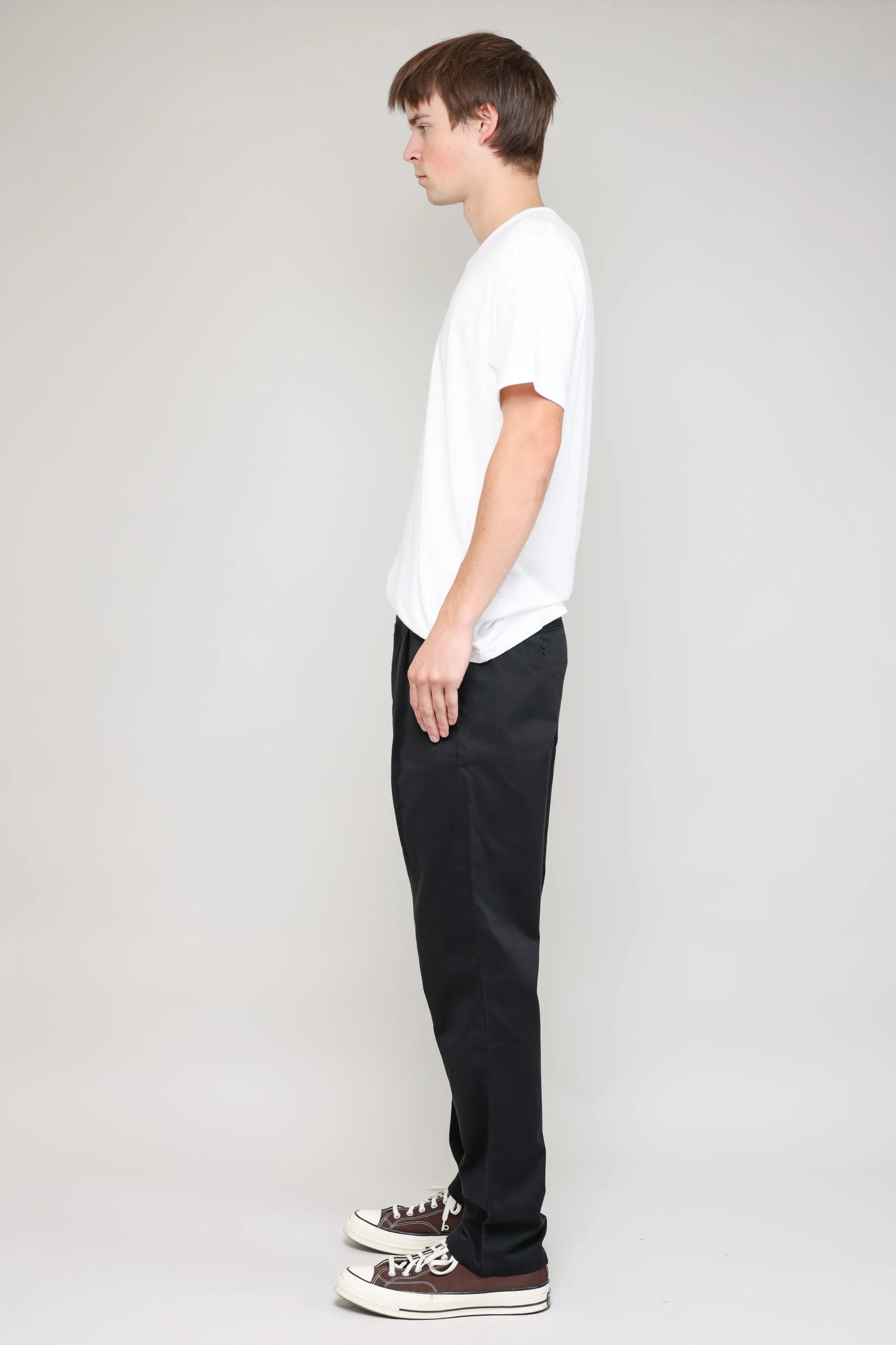 NS1201-1 Pleated Chino Texture Cloth in Black