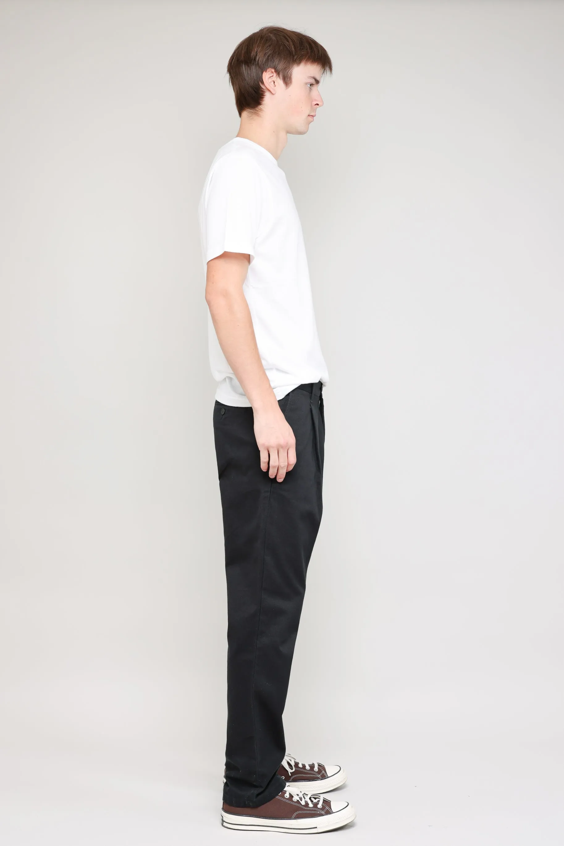 NS1201-1 Pleated Chino Texture Cloth in Black
