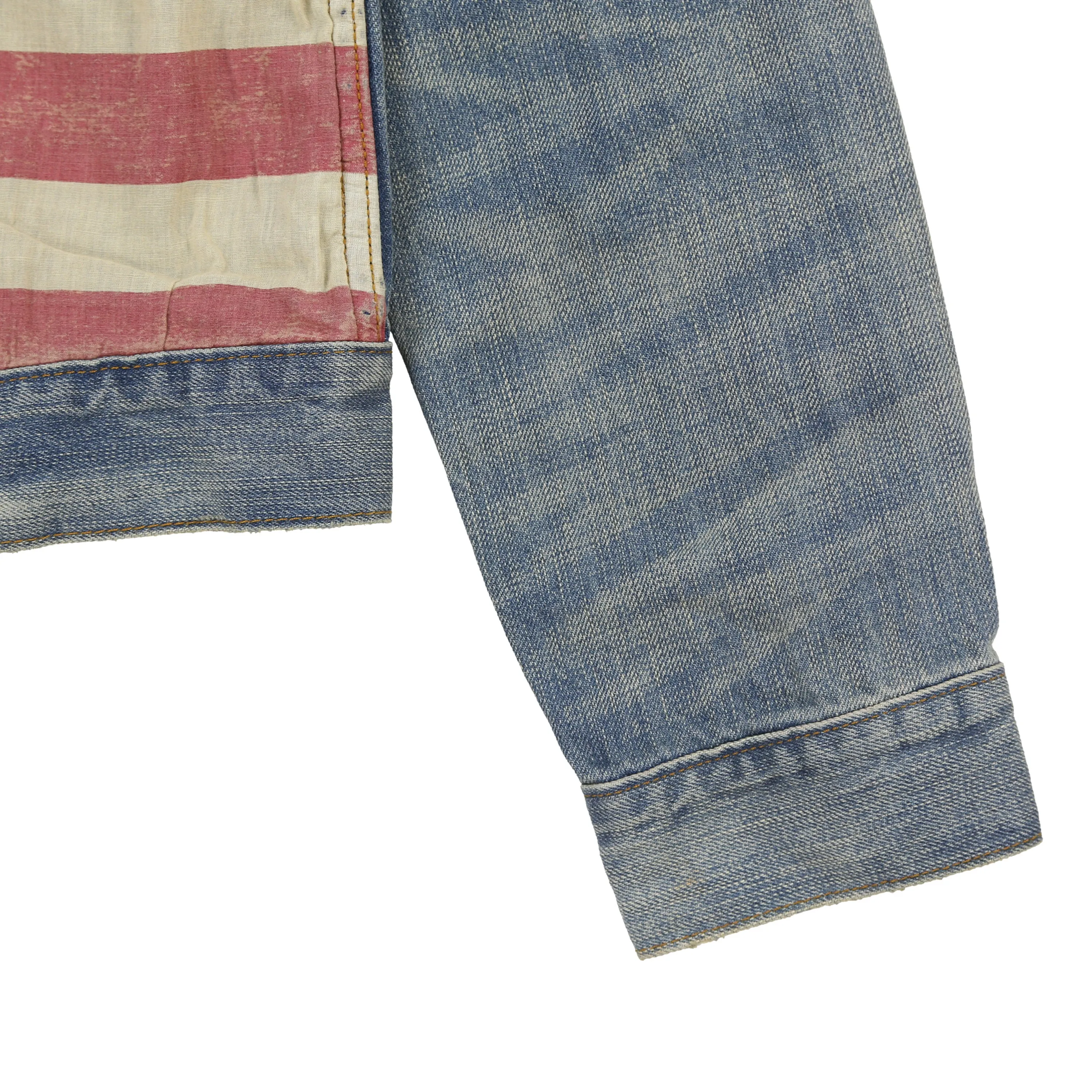Ralph Lauren Denim & Supply Trucker Jacket with USA Flag Design