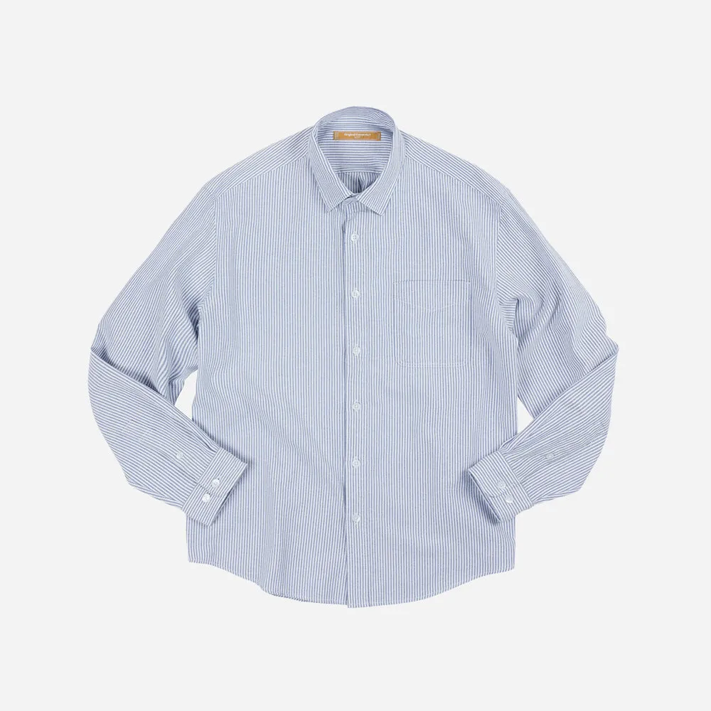 OG STRIPED OXFORD OVERSIZED SHIRT - BLUE