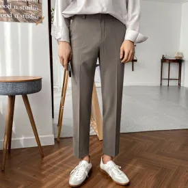 OH Casual Cropped Pleated Pants