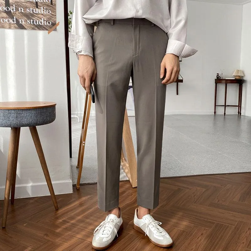 OH Casual Cropped Pleated Pants