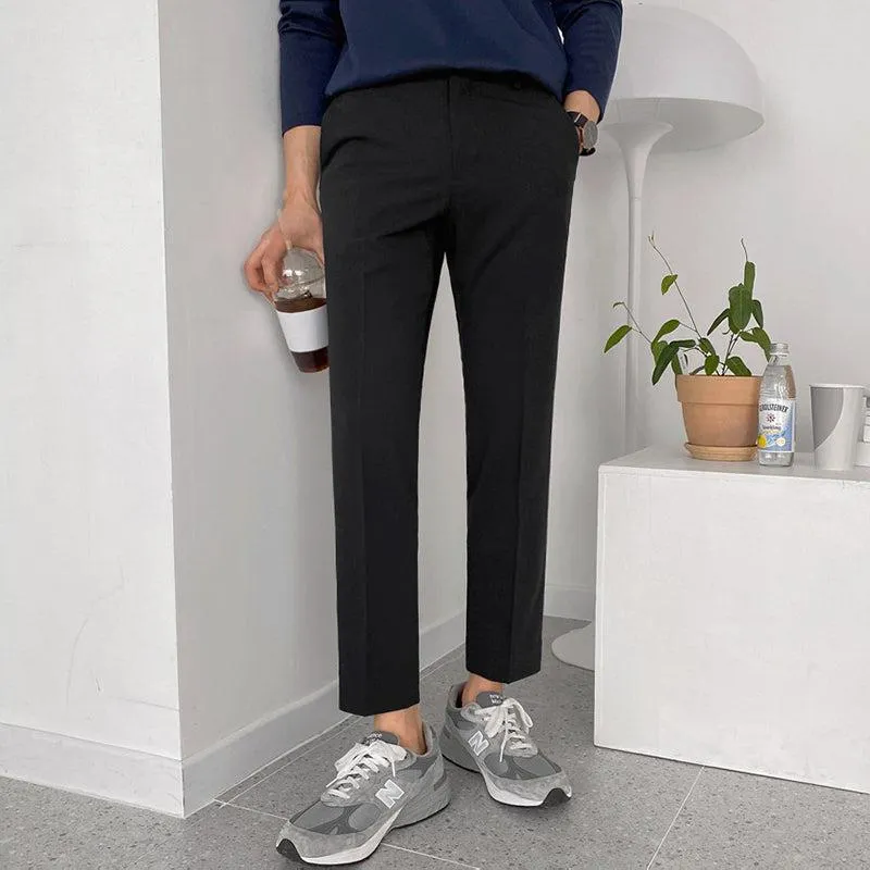 OH Casual Cropped Pleated Pants