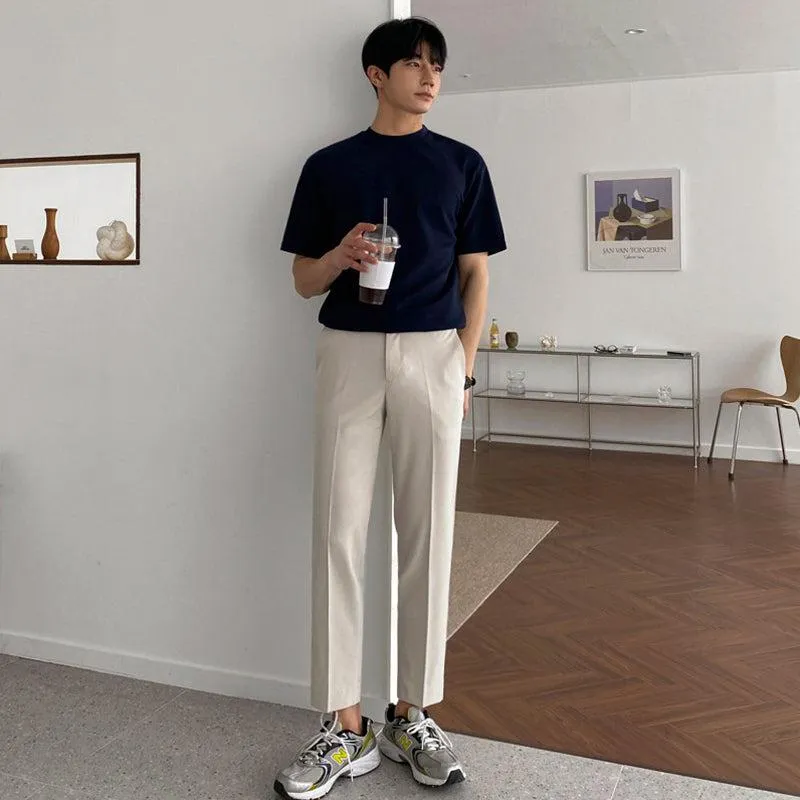 OH Casual Cropped Pleated Pants