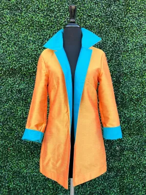 Orange and Turquoise Reversible Jacket