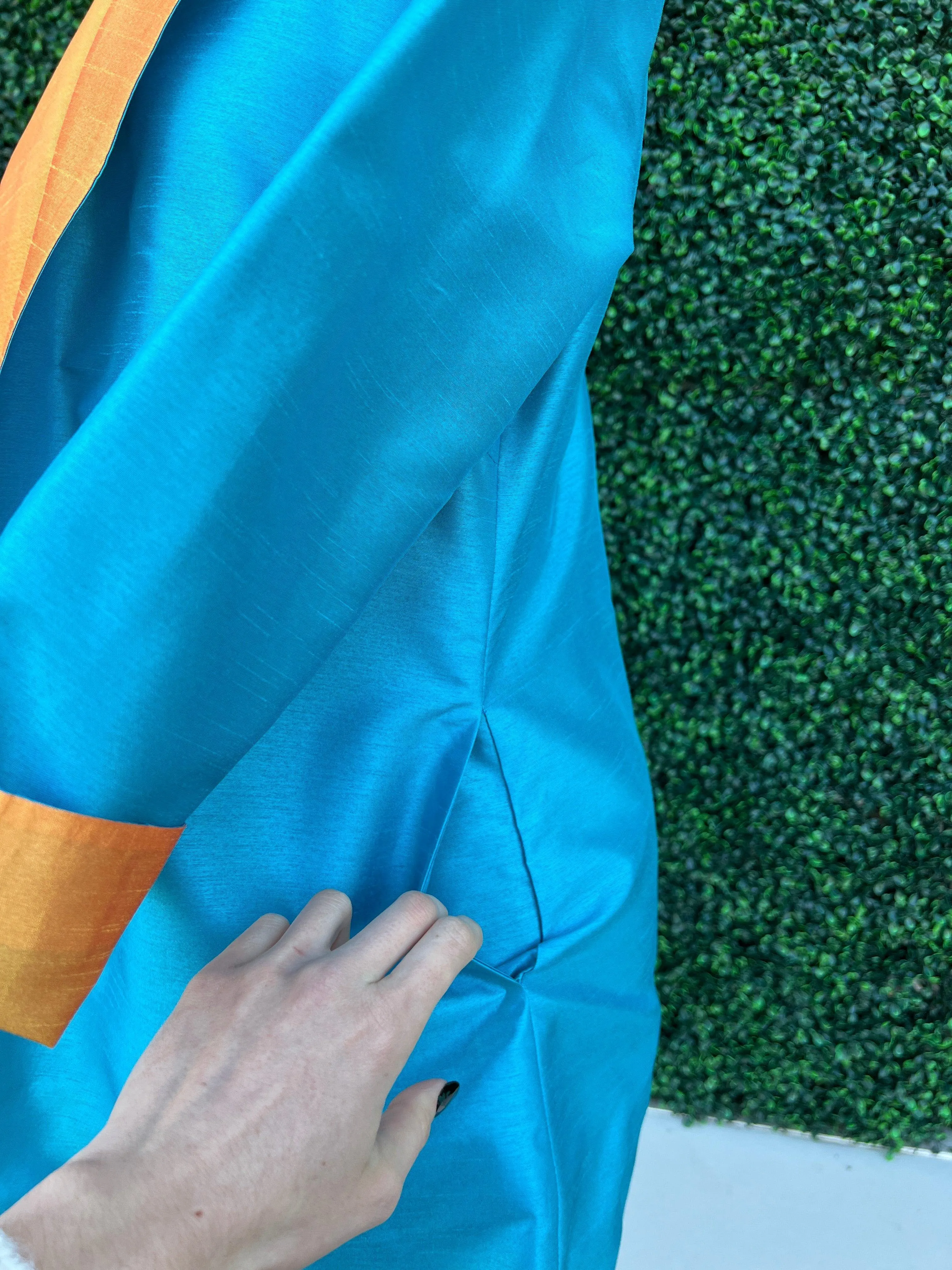 Orange and Turquoise Reversible Jacket