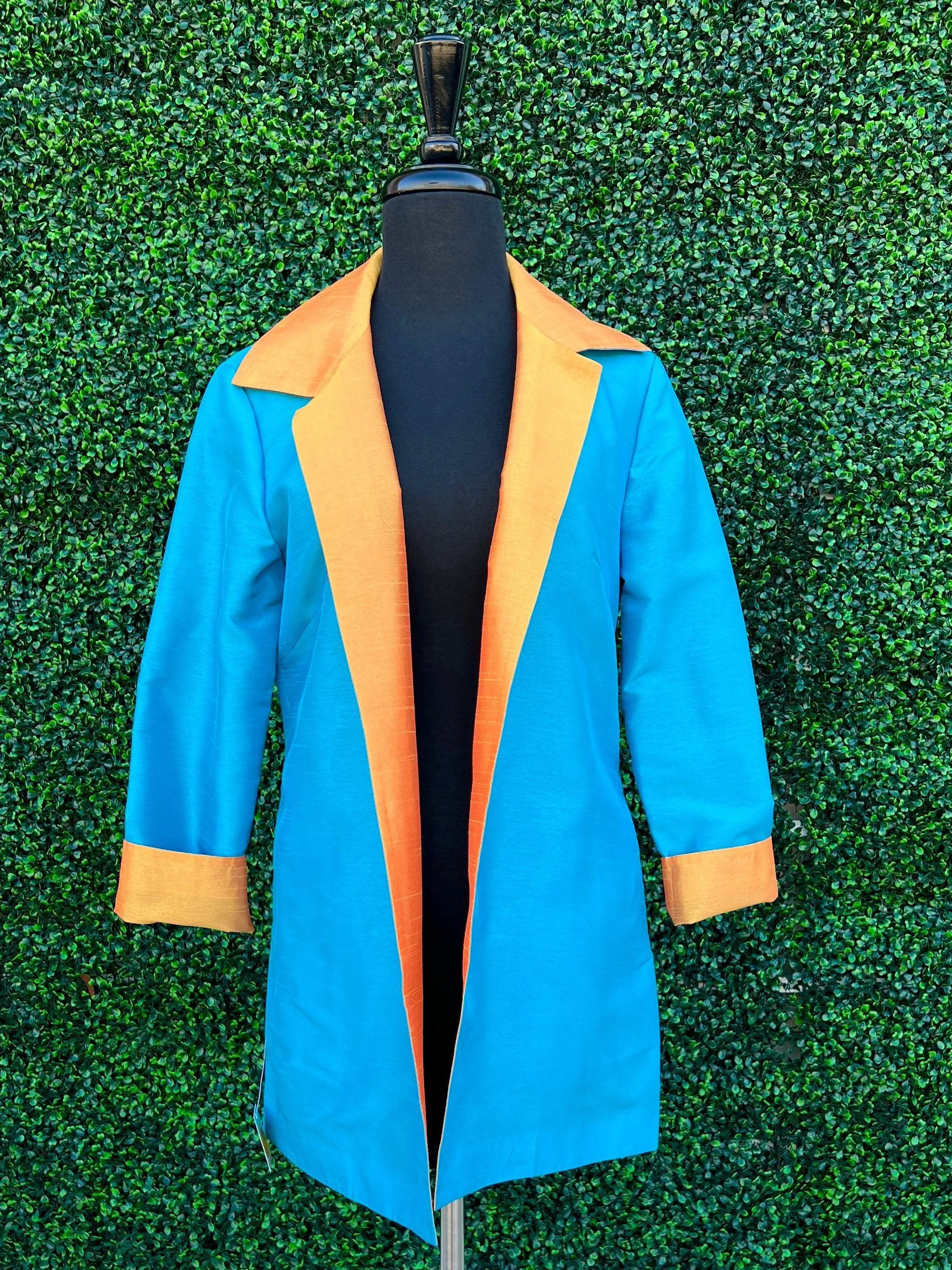 Orange and Turquoise Reversible Jacket
