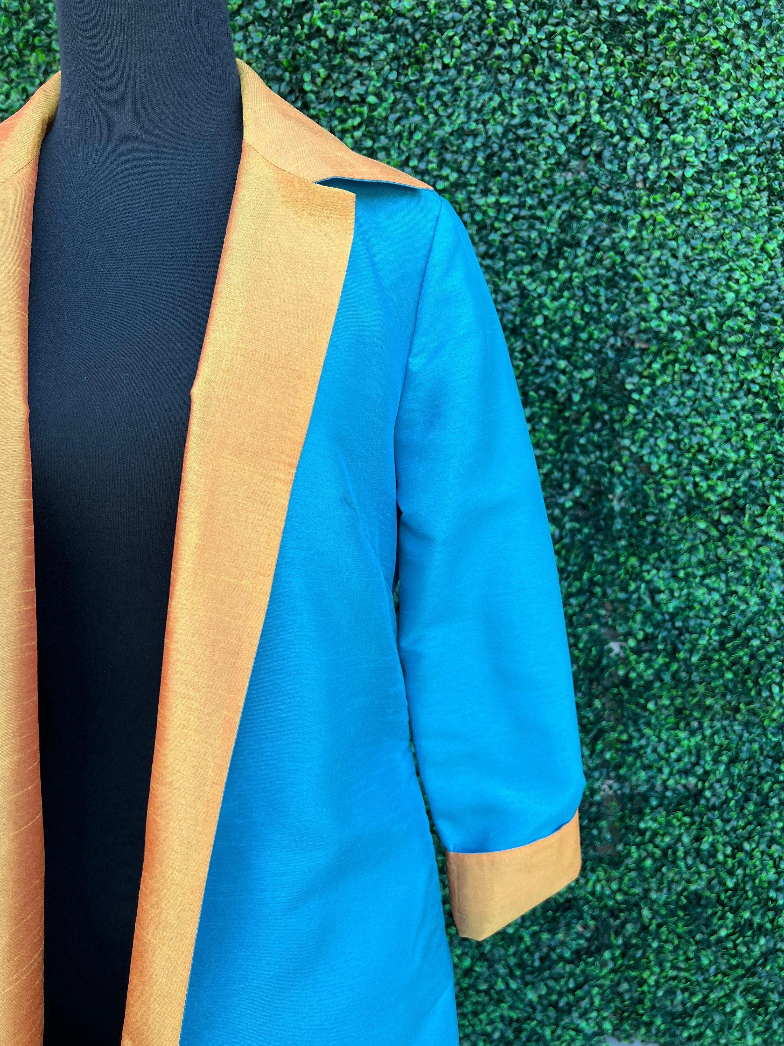 Orange and Turquoise Reversible Jacket
