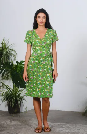 Robin S/S Dress in Retro Flower Print