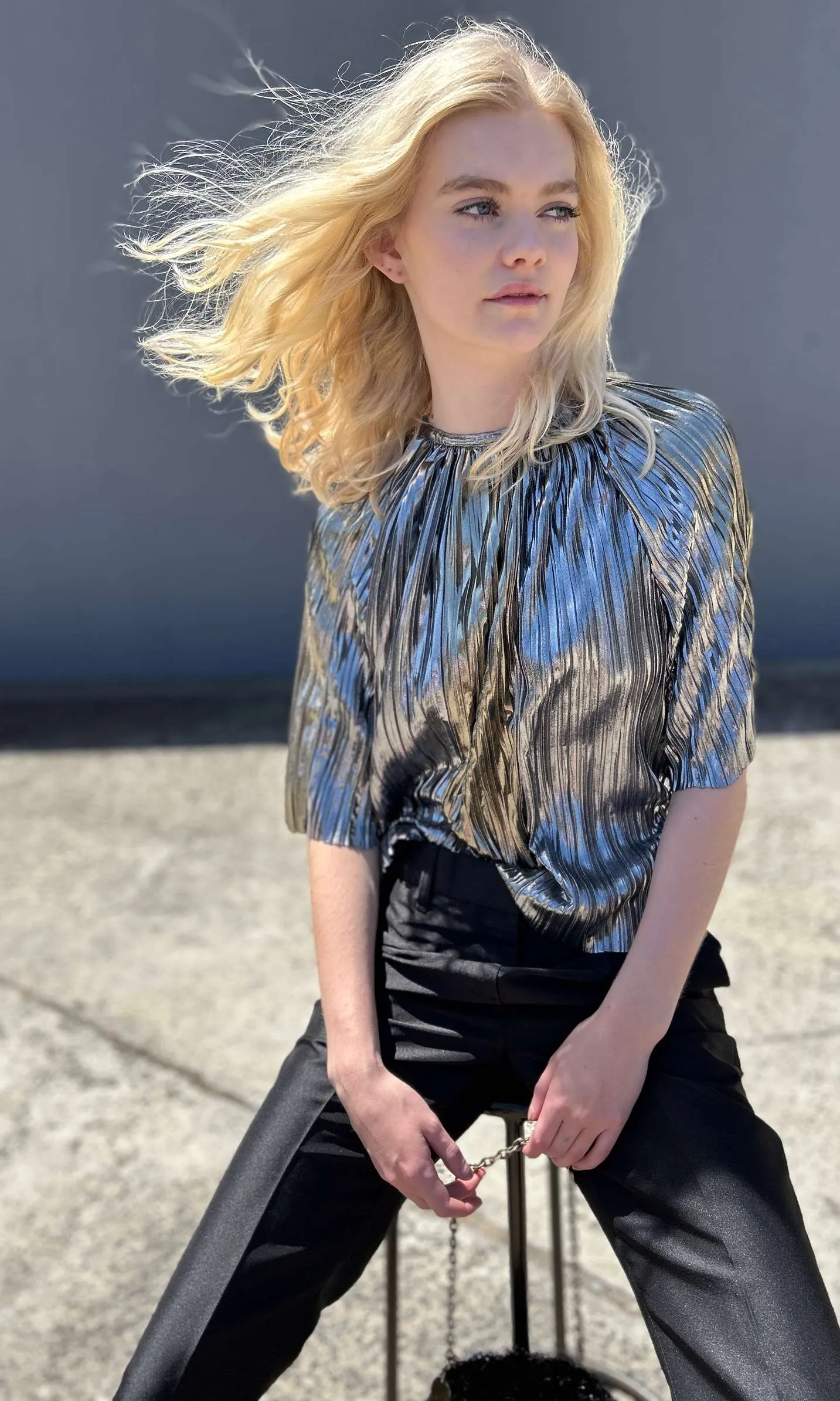Sabina Musayev Doris Top - Gold/Silver S/S