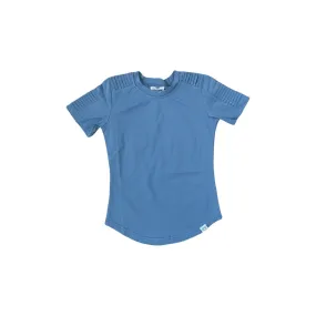 Short Sleeve Biker Shirt- Steel