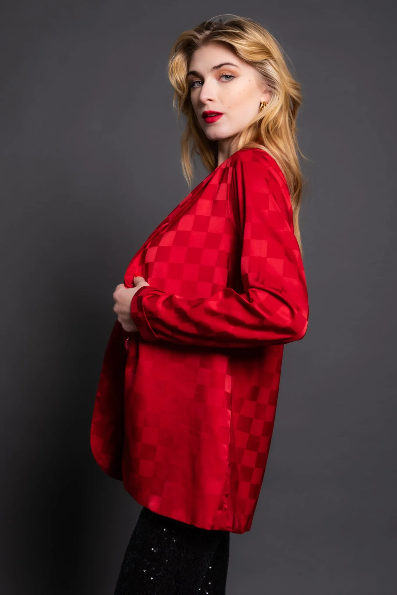Show Me Your Mumu Felix Checkerboard Blazer