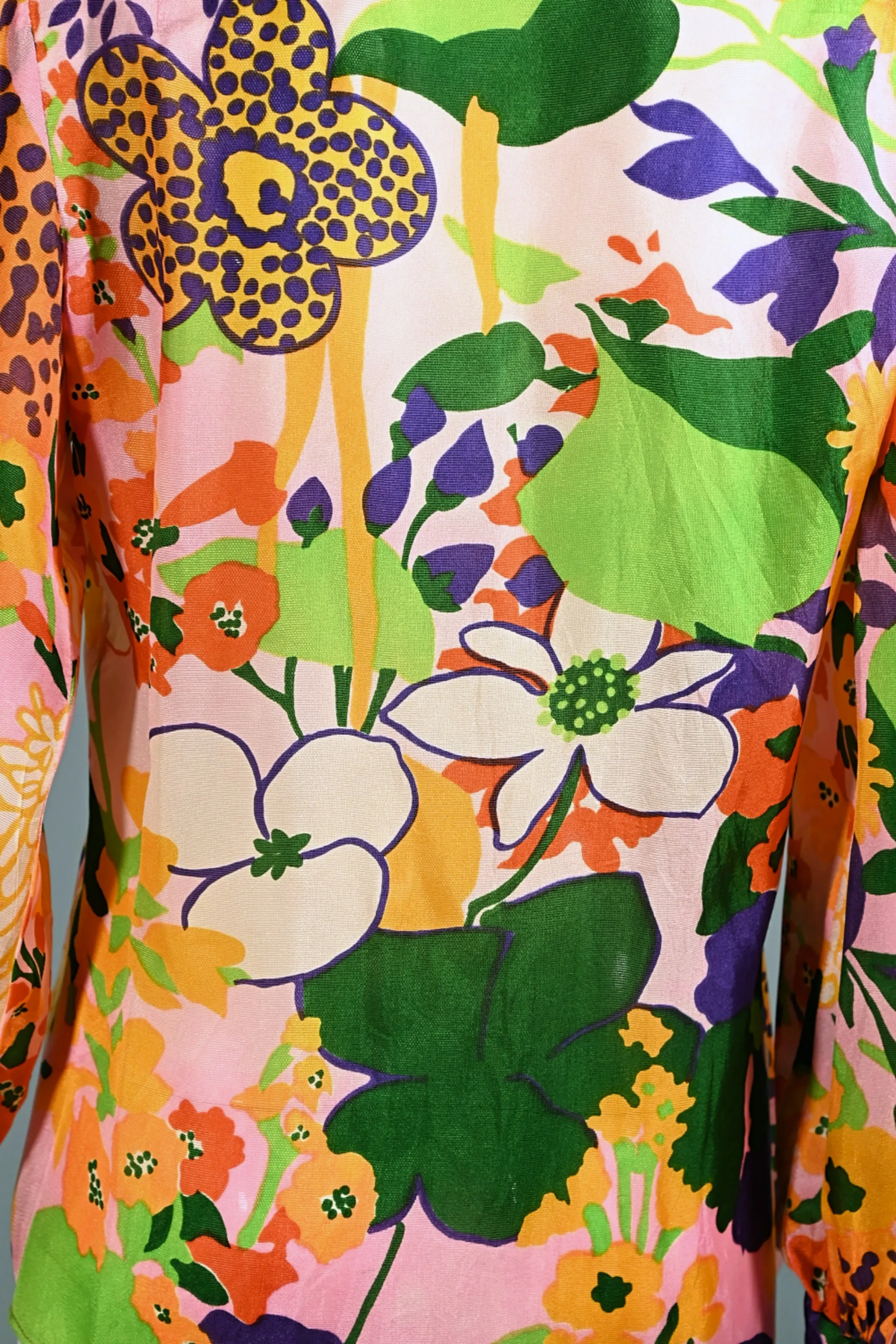 SOLD 70s Bold Psychedelic Print Palazzo Skirt/Top Set, Lord & Taylor