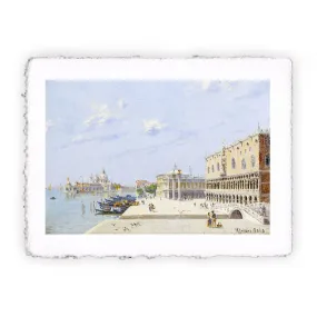 Stampa di Antonietta Brandeis - La piazzetta e Palazzo Ducale a Venezia