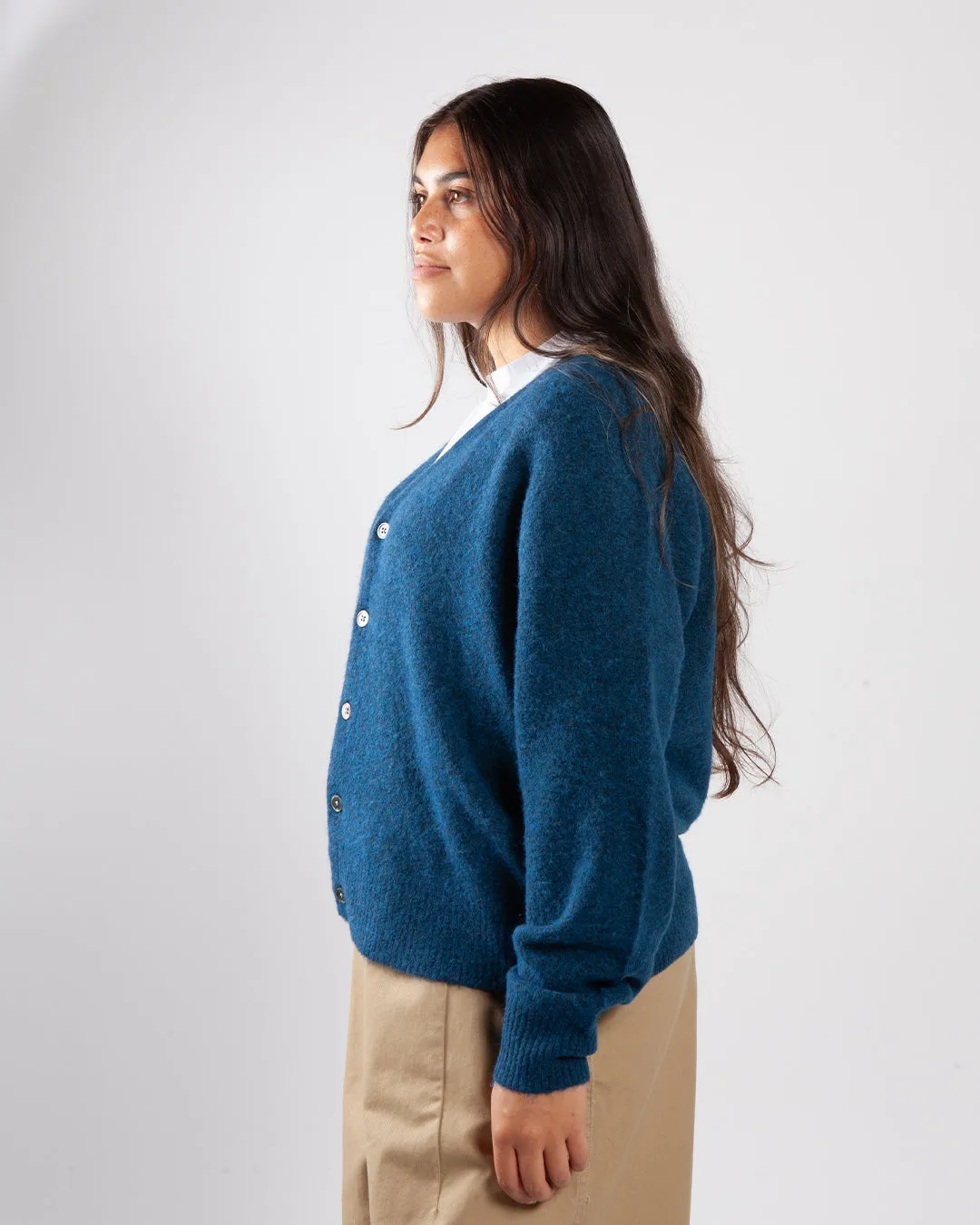 Stüssy Brushed Cardigan Blue