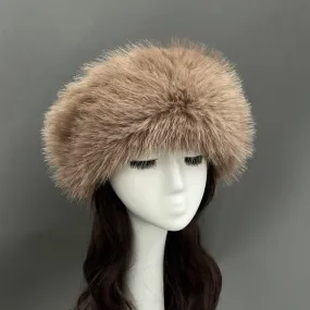 Taupe Faux Fur Headband